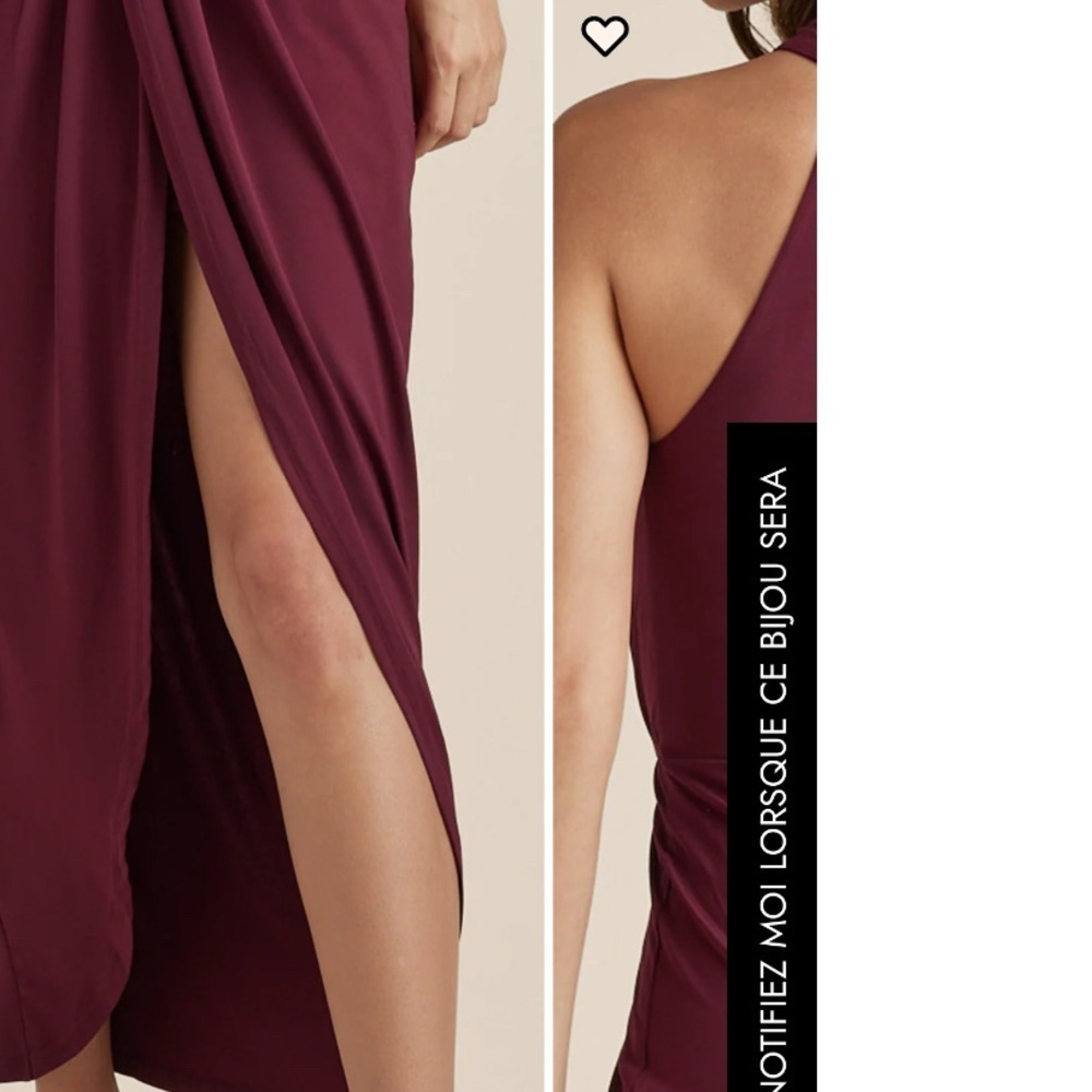Venus long draped halter formal maxi Merlot dress, size Large - Picture 3 of 13
